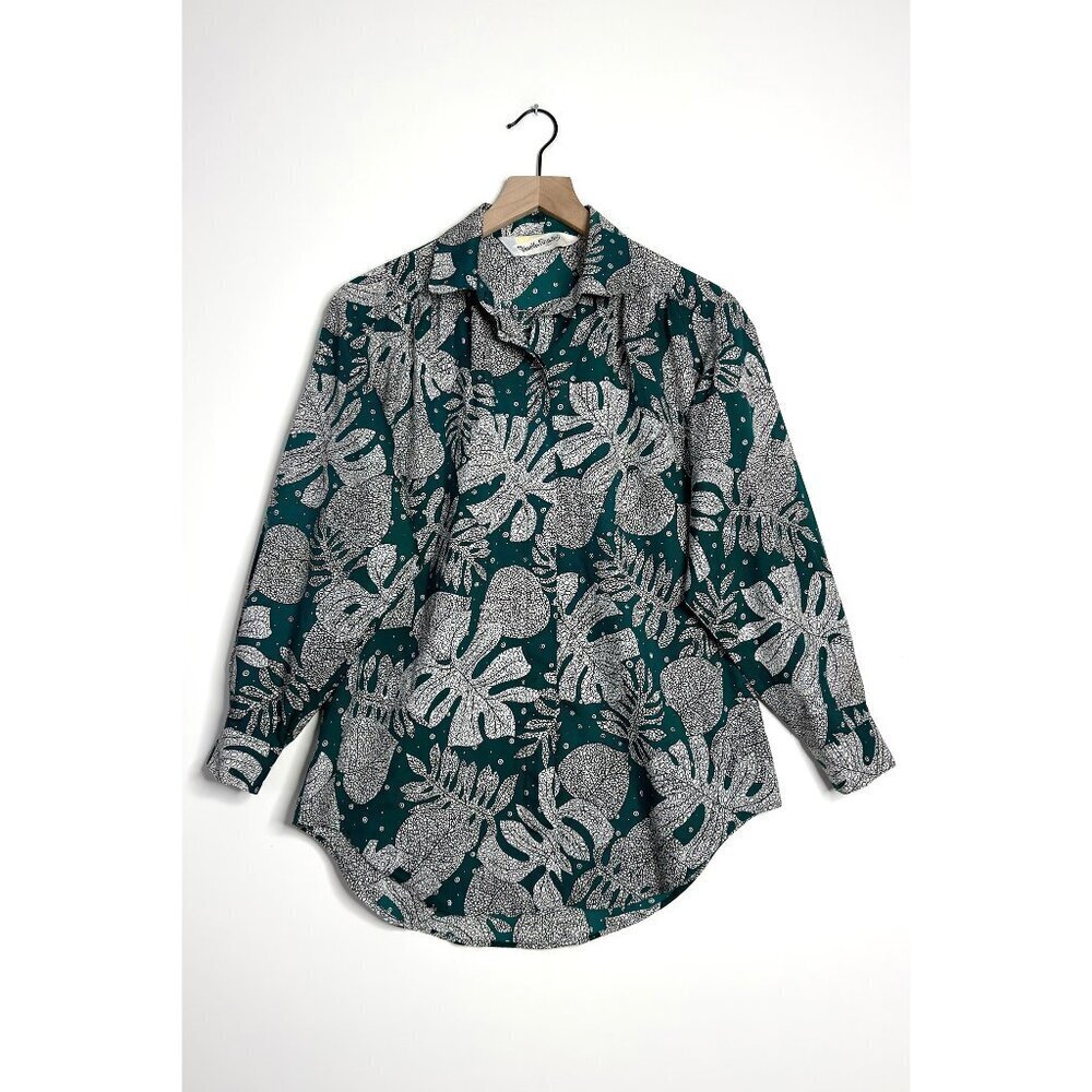 DVF Vintage Monstera Leaf Print Top
